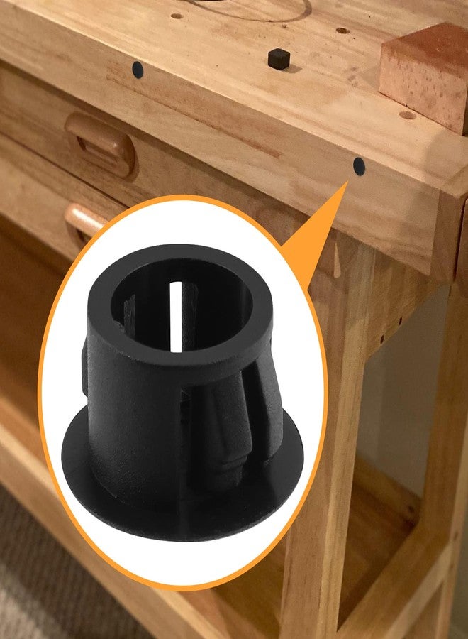 Suiwotin 350pcs 8 Sizes Plastic Hole Plugs Assortment, Flush Type Snap in Locking Tube Hole Plugs, 3/16", 1/4", 5/16", 3/8", 1/2", 5/8", 3/4", 1" Furniture Post Pipe Insert End Caps (Black) - Image 2